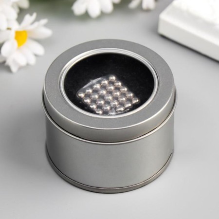 Antistress Magnet "Neokub" 125 balls d = 0.6 cm (silver)-2