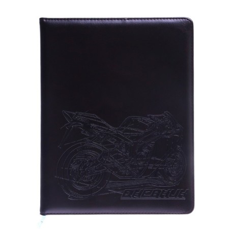 School diary, 5-11 grade, PVC Cover "Motorcycle", black