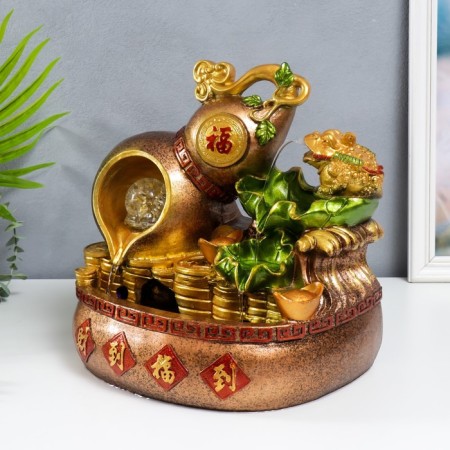 The desktop fountain from the network, the backlight "Zhaba and the hool" 31x31x20 cm-2