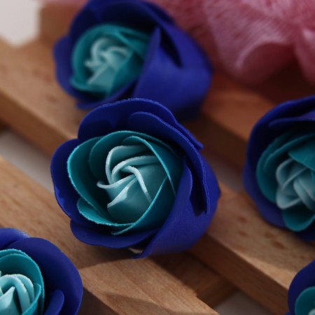 Soap roses white-blue, set 81 pcs-2