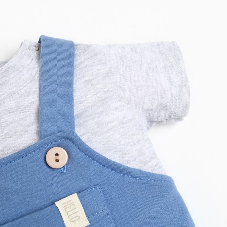 Set: T-shirt and overalls crumb I am Basic Line, height 62-68 cm, blue-7