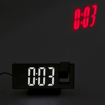 Clock - Electronic desk an alarm clock with a projection on the ceiling, thermometer, calendar, USB-7