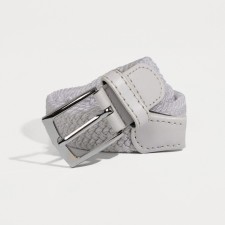 Building belt, width 2.5 cm, metal buckle, white color