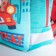 Baby backpack on a zipper, a reflective strip, turquoise color