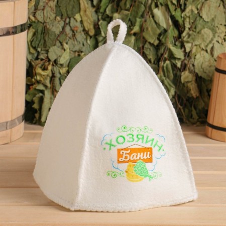 Bath cap with silk -screenshop "Master of the Bath"