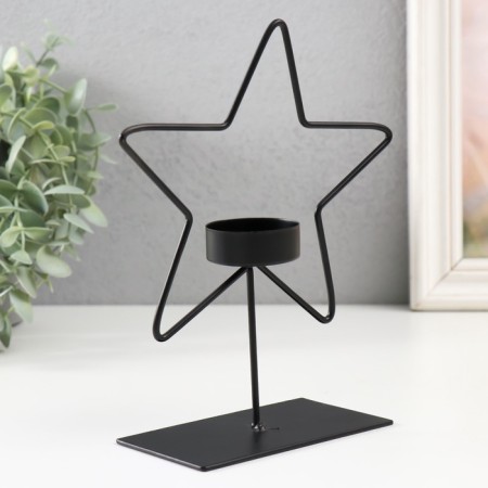 Summary Metal for 1 candle "Star" d = 4 cm black 14.5x6x19.5 cm-2