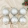 Set of balls plastic D-8 cm, 6 pcs "gerda" silver