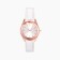 Women's watches of female “Piasterra”, dial d-3.3 cm, eco-leather strap, white