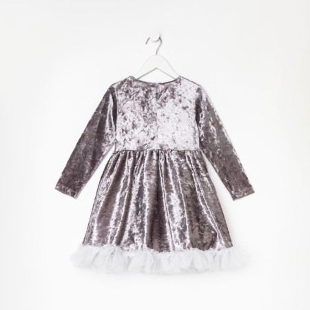 Платье для девочки нарядное KAFTAN «Куколка», цвет серый, рост 86-92, размер 28-8