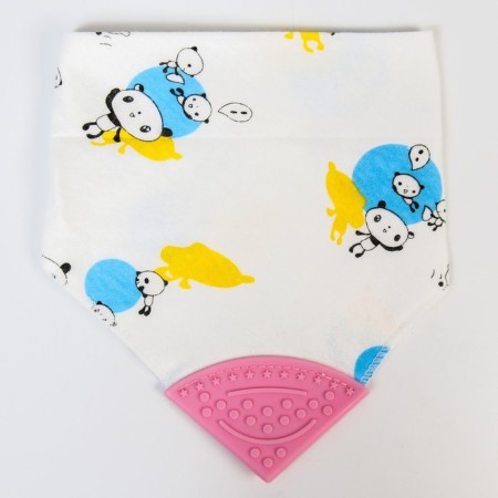 Bandana Bibslate Bibslate/Snoby for feeding, waterproof with a teetker on a button, pink color, mix-9