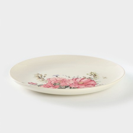 Porcelain plate "Pink flower", D = 27 cm-1