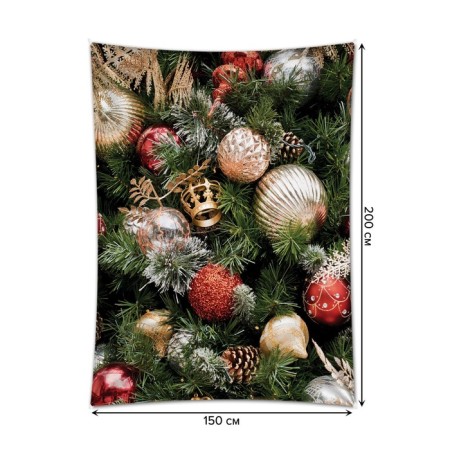Decorative panel with photo printing "Festive decoration", vertical, size 150x200 cm-1