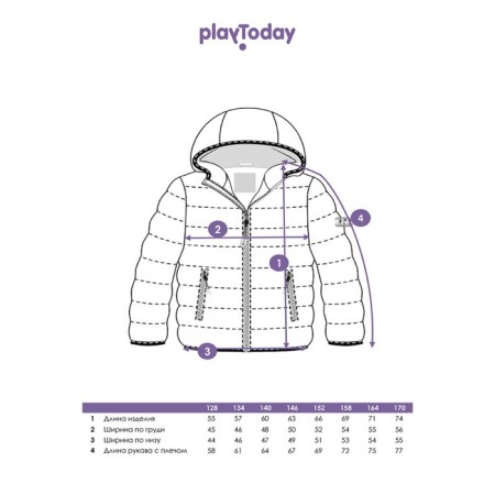 Demician jacket for the girl PlayTode, height 128 cm-10