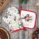 SHRISTMAS GREATINGS kitchen set of a 20X28cm mittens, 19x19cm, 100% HL