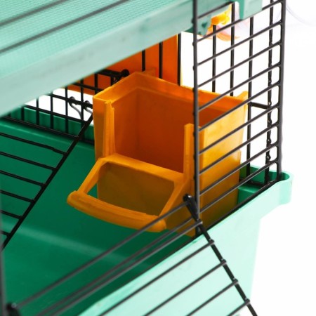 Mini cage for rodents, two -tier, with a shelf, house and a mix of labyrinths-3