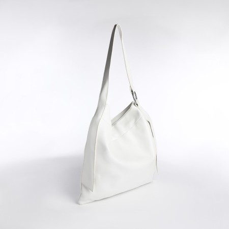 Shoper bag on fasting, white color-1