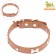 Collar "bows and rhinestones", 38 x 1.5 cm, Osh 27-33, brown