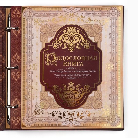 The genealogy book with a frame under the photo "Pedigree Book", under a tree, 50 sheets, 21.5 x 23.7 cm-4