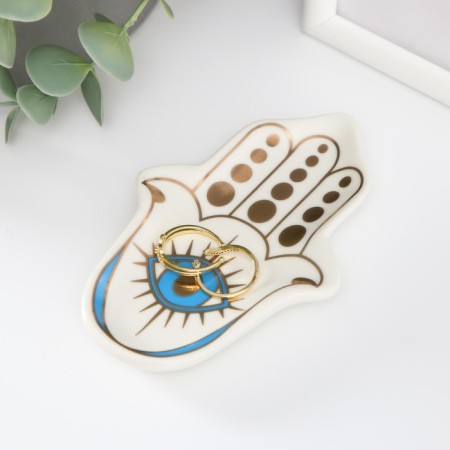 Souvenir ceramic stand for the ring "Hand of Fatima" 8x11.8x1.6 cm-1