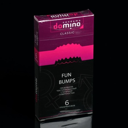 Domino Classic Fun Bumps condoms, 6 pcs.