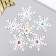 Decor "Snowflake with Strose" white 6.5 cm foam (set 6 pcs)
