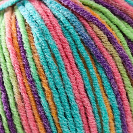 Yarn "Jeans Crazy" 55% cotton, 45% acrylic 160m/50g (8215 rainbow)-2