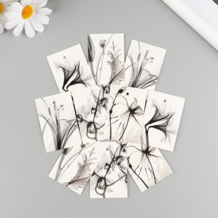 Cardboard "Black watercolor" set 10 pcs (5 types) 4x6 cm-1