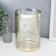 Glass of glass for 1 candle "strips" gold 15x10x10 cm