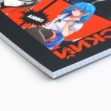 A notebook 48 sheets, A5 on the paper clip Block No. 1 “September 1: Anime Comics. English”-1