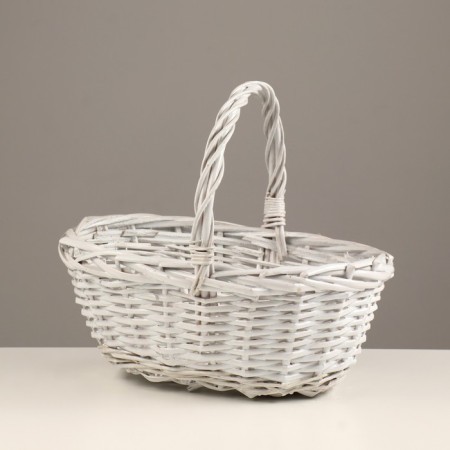 Wicker basket, 30x24x12/26 cm, vine, fabric