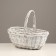 Wicker basket, 30x24x12/26 cm, vine, fabric