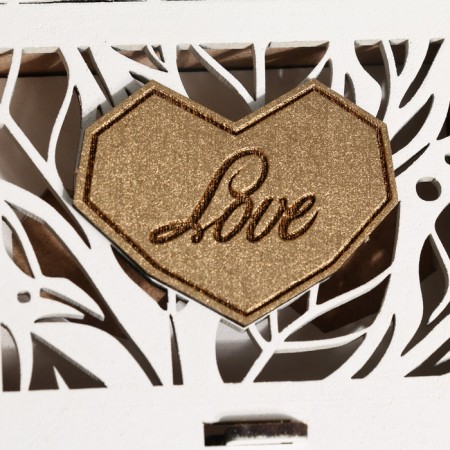 Casket for rings "Stylish", 10 x 9.5 x 2cm, MDF-4