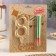 Set a candle for a cake digit 8 giant, gold, with a fountain, 9.5 cm