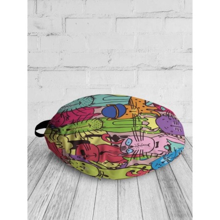 Pillow Siddle "Foil Square", decorative, D = 52 cm-1