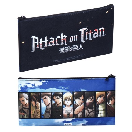Penal soft, 1 compartment, 110 x 205 mm, flat, Hatber "Titans attack", blue/black NPK_18283