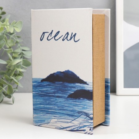 Safe Brush Tree leatherette "Ocean" 17x11x5 cm-1