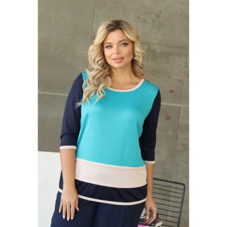 Female jumper, size 54, turquoise color