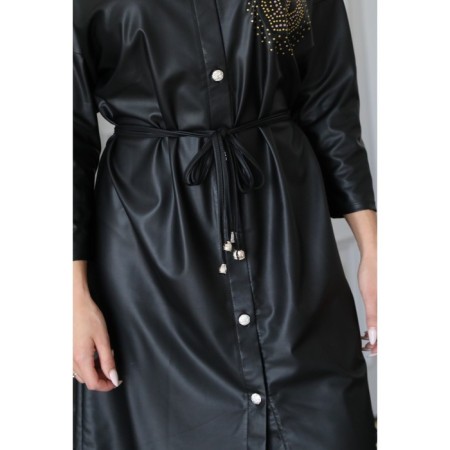 Women's dress, size 42, black color-9