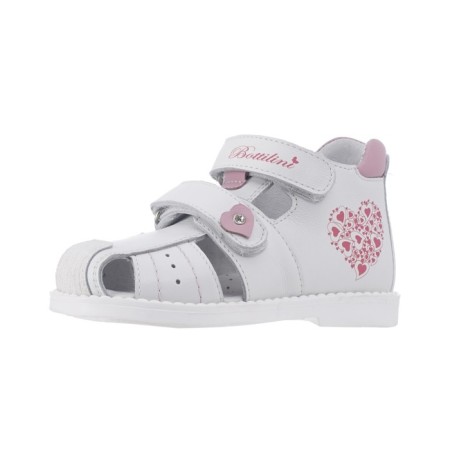 Baby sandals, size 26, pink-white color-1