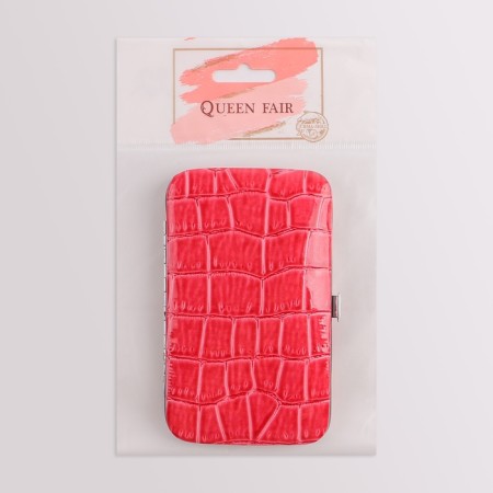 Manicure set "reptile", 8 items, in case, red color-9