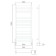 Water heated towel rail Larusso "Bond" P11, 500x1200 mm, 631 W, lower connection