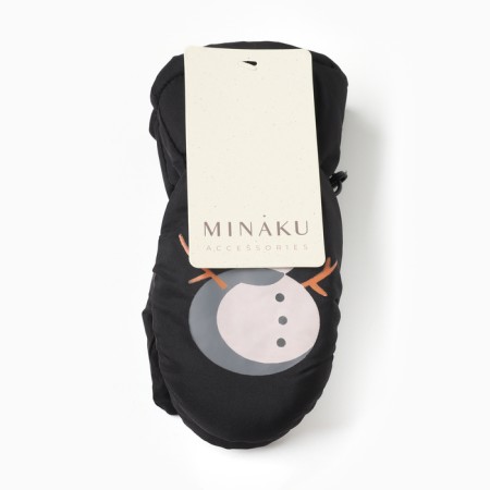 Baby mittens minku, black color, 18 cm-4