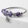 Bracelet Assorted Mardgeri Sunny, purple color in silver, d = 6.5 cm