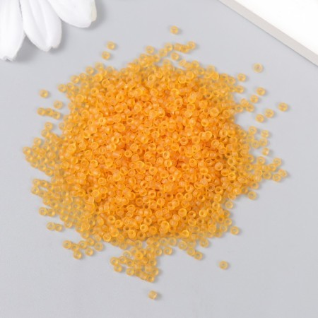 Beads "Astra" 11/0, 20 g (M2V gold/transparent, matte)-1