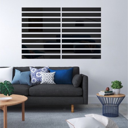 Interior stickers "lines", mirror, wall decor, set 20 pcs, 30 x 3 cm-2