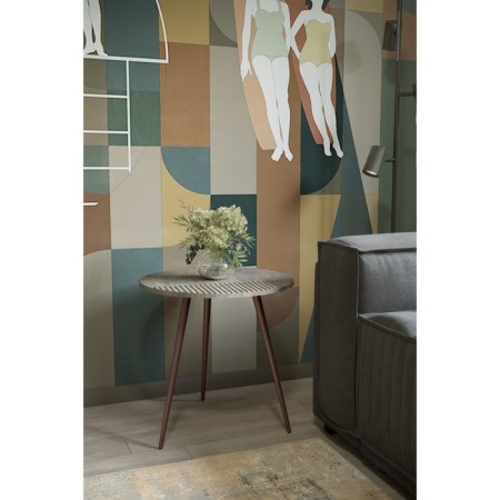Table Ricon Straip, 550x550x550, Grange/wine metallic-2