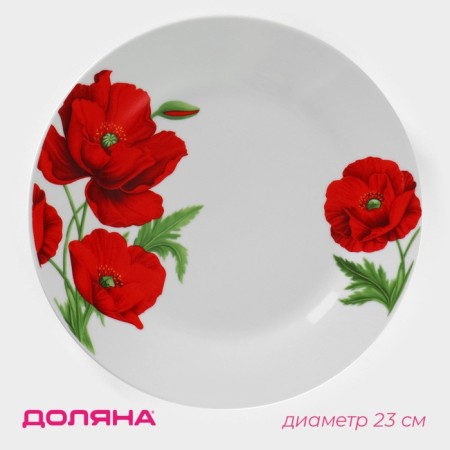 Plate Ceramic dining shade "Macks", d = 23 cm, white color