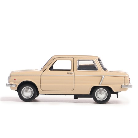 Metal machine "Zaporozhets", inertia, 12 cm, beige-2
