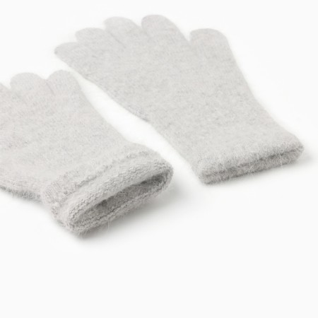 Women's gloves minku, light gray color, 25 cm-2