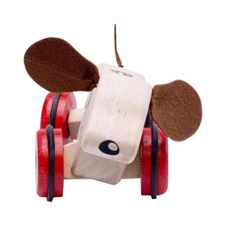 Wooden toy on the wheels "puppy"-2